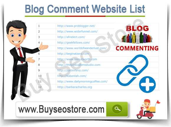 Buy Blog Comment Website List