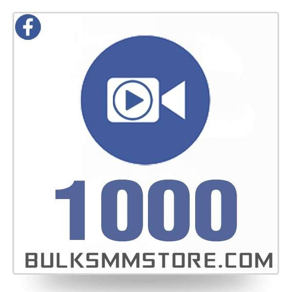 Real 1000 Facebook Video Views