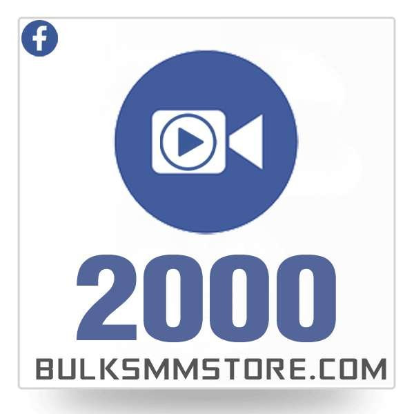 Real 2000 Facebook Video Views