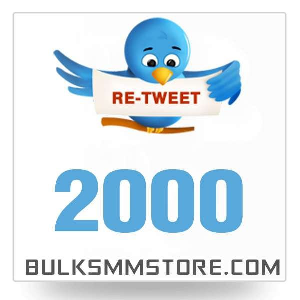 Real 2000 Twitter Retweet