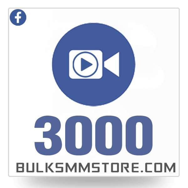 Real 3000 Facebook Video Views