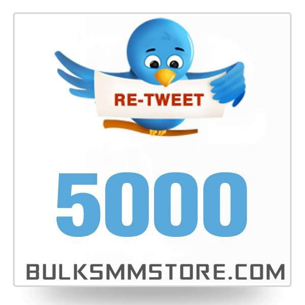 Real 5000 Twitter Retweet