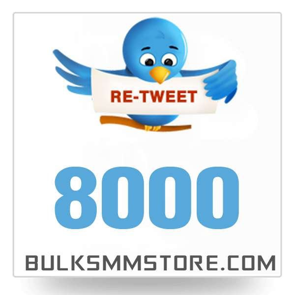 Real 8000 Twitter Retweet